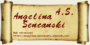 Angelina Senćanski vizit kartica